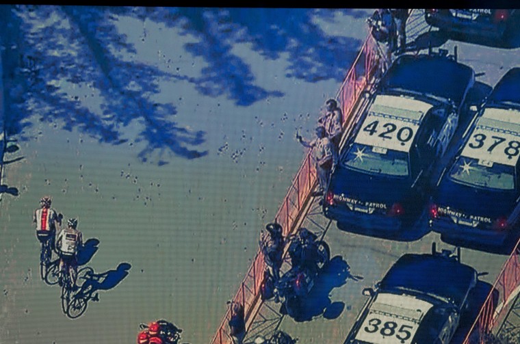 CHP Car taken off the tv- Tour of California, Mt Baldy